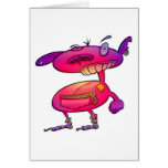 funky punk socks fuschia violet monster card