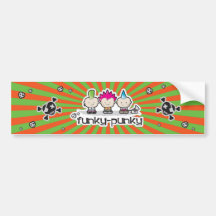 Funky-Punky Bumper Sticker