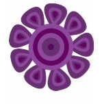Funky purple & lilac retro flower pink T-shirt