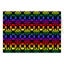 Funky Rainbow Gay Pride Geometric Abstracts (6) Card