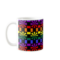 Funky Rainbow Gay Pride Geometric Abstracts (6) Mugs