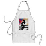 funky rainbow skater abstract aprons