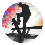 funky rainbow skater abstract stickers