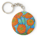 Funky Ranunculus Bouquet Key Chain keychains