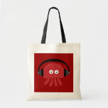 Funky Red Cartoon DJ Jellyfish Bag