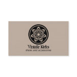 Funky Retro Bloom Business Card, Latte business cards