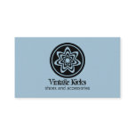 Funky Retro Bloom Business Card, Light Blue business cards