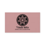 Funky Retro Bloom Business Card, Mauve business cards