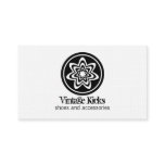 Funky Retro Bloom Business Card, White business cards