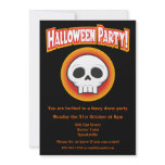 Funky Skull Halloween Invitation