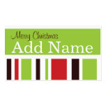 Funky Stripe Christmas Gift Tag