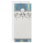 funky taupe and blue ancient damask rack cards