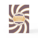 Funky Thank you Vintage Retro Orange Thistle