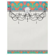 funky tropical colours damask flyer