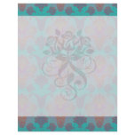 funky turquoise and magenta  damask personalised flyer