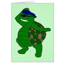 Funky Turtle Blank Card