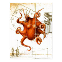 Funky Vintage Design Postcard