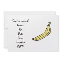 Funky Yellow country banana Personalized Announcements