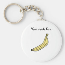 Funky Yellow country banana Key Chains
