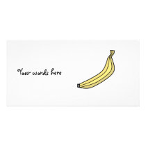 Funky Yellow country banana Personalized Photo Card