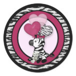 Funky Zebra Baby Shower Envelope labels seals stickers