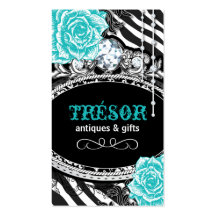 Funky Zebra Stripes Business Cards