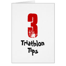 Funny 3 Triathlon Tips - Good Luck Triathlete Card