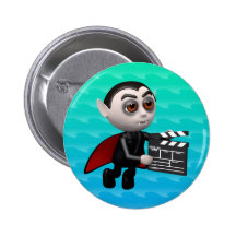 Funny 3d Dracula Vampire Movie Buttons