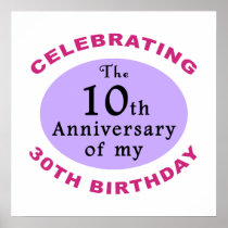 Funny 40th Birthday Gag Gifts Print