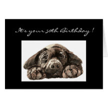 Funny 50th Birthday, Labrador Retriever Greeting Card