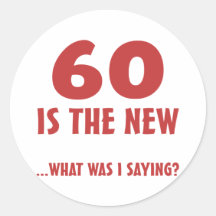 Funny 60th Birthday Gag Gifts Stickers