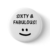 Funny 60th Birthday Gifts Buttons