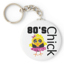 Funny 80s Chick Key Chains