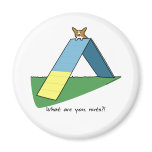 Funny A-Frame Corgi Agility Refrigerator Magnets