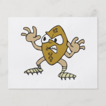 funny aggressive mean football cartoon character flyer