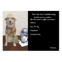 Funny Air Conditioning Business Business Card Template