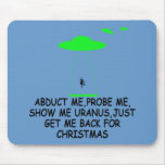 Funny alien abduction mousepads