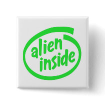 Funny alien buttons