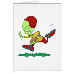 funny alien football player card