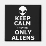 Funny aliens refrigerator magnets