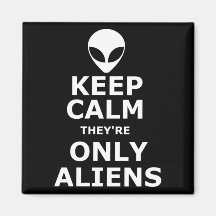Funny aliens refrigerator magnets