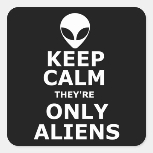 Funny aliens stickers