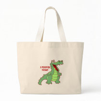 Funny Alligator Pooped Today Canvas Bag