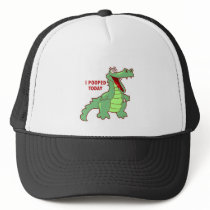 Funny Alligator Pooped Today Hat