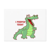 Funny Alligator Pooped Today Post Cards