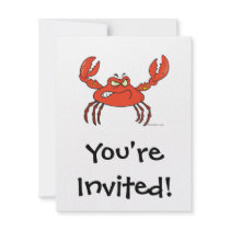 funny angry crabby red crab announcement