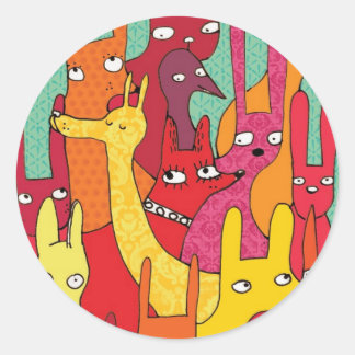 Happy Fox Stickers | Zazzle.co.uk