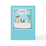 Funny anniversary card: Tub Staycation