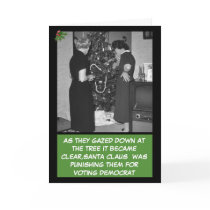 Funny anti Democrat Christmas Greeting Card