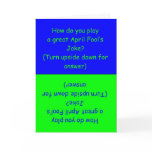 Funny April Fool's Day Joke Card